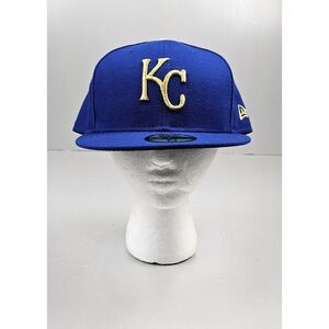 New Era 59 Fifty‎ Kansas City Royals Fitted Hat. MLB Blue & Gold. Multiple Sizes
